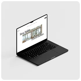 Luxury hospitality and resort booking website UI UX interface design on laptop